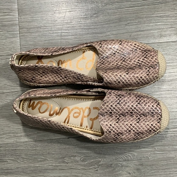 Sam Edelman Khloe Slip-On Espadrille Multi Snake Print Leather Flats size 6.5 - Picture 2 of 9